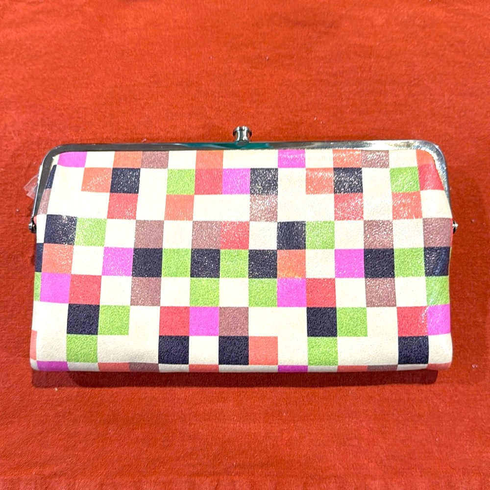 HOBO Multicolor Checkered Clutch